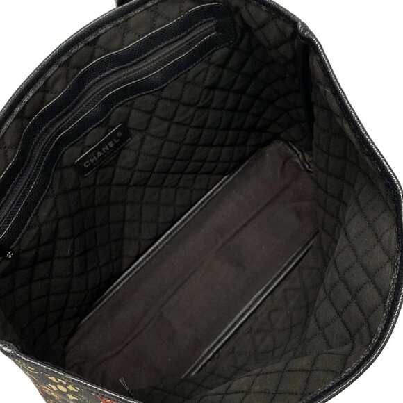 CHANEL Coco Travel Line Black Red Cream PVC Leather Tote Bag 963-073125 - Picture 13 of 14